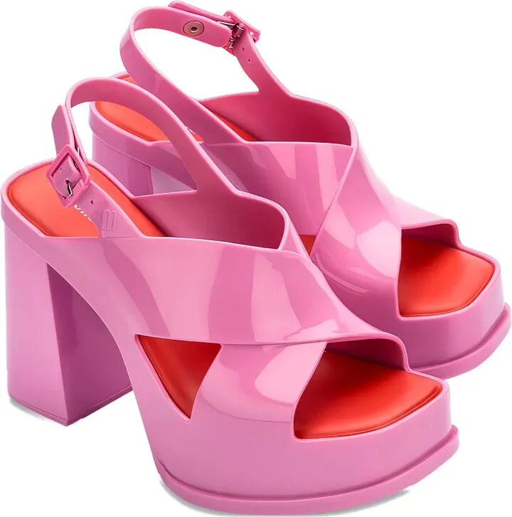 Dance crossover-strap block-heel sandals - Image 2