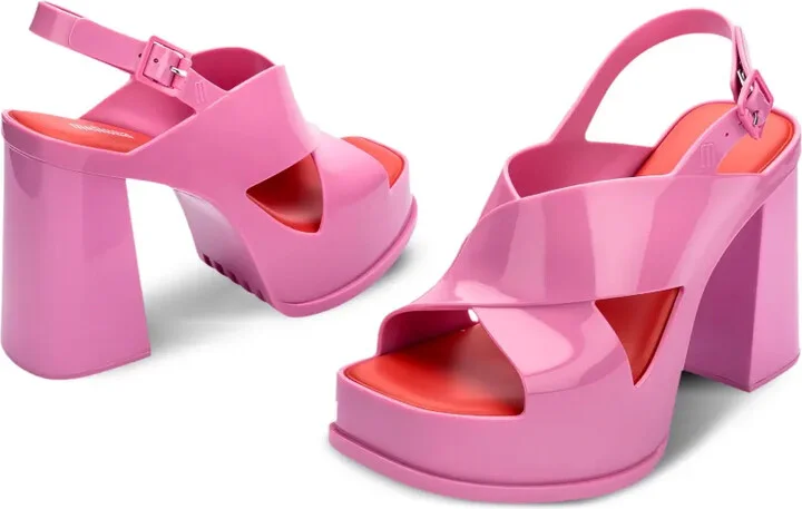 Dance crossover-strap block-heel sandals - Image 4