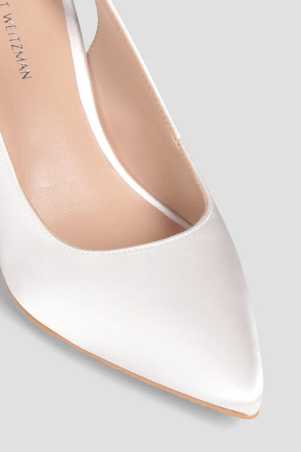 Dancer 75 satin slingback pumps - Image 4