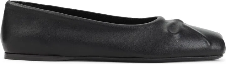 Dancer Black Leather Ballerinas