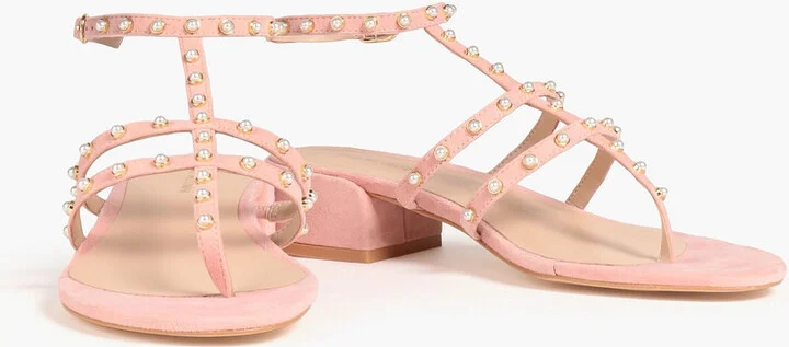 Dancer Pearl 35 embellished suede sandals - Image 2