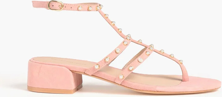 Dancer Pearl 35 embellished suede sandals