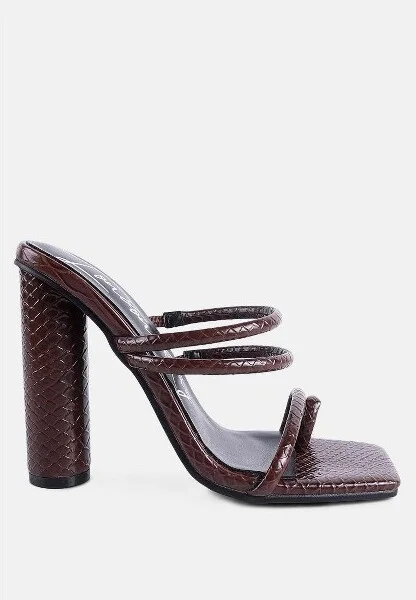 Dandelion High Block Heeled Croc Sandals Women