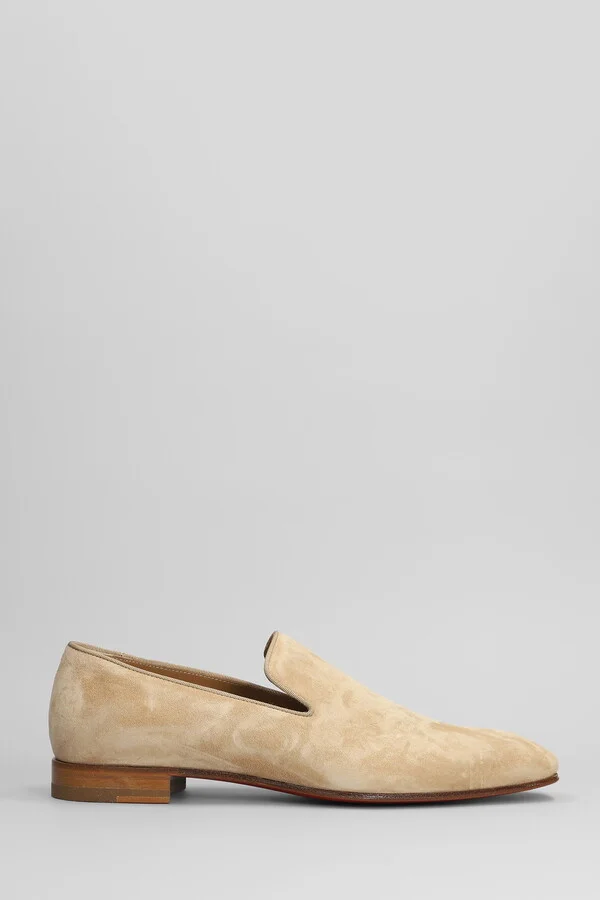 Dandelion Loafers In Beige Suede