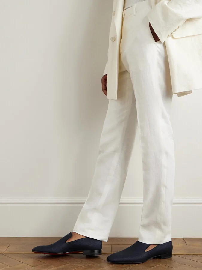 Dandelion Silk-Crepe Loafers - Image 2