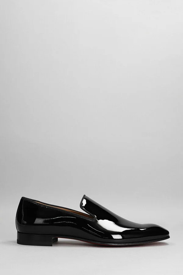 Dandeliuon Flat Loafers In Black Patent Leather