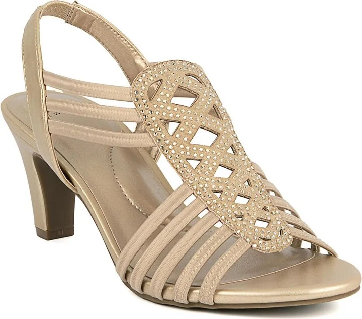 Danely Womens Embellished Manmade Slingback Sandals