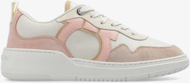 Dania Leather and Suede Sneakers