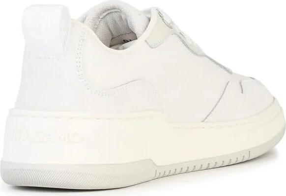 'dania' White Leather Sneakers - Image 3