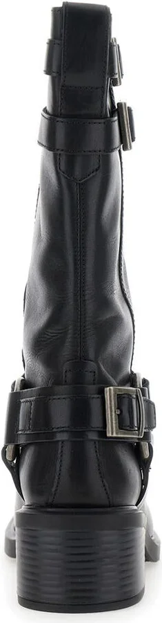 'Daniella' Black Ankle Boots With Buckles In Leather Woman - Image 4