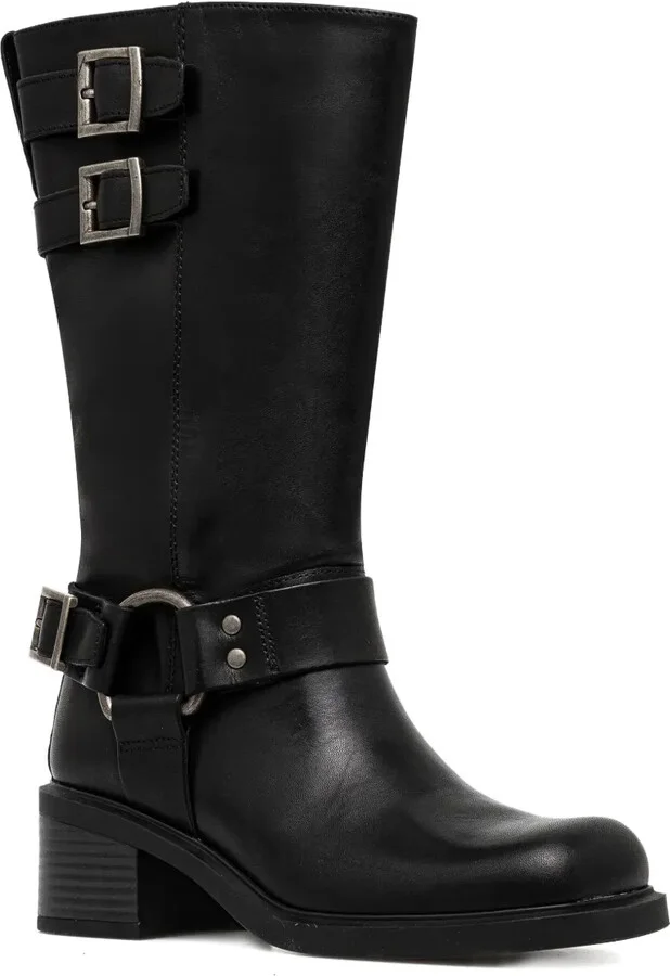 Daniella buckle-strap leather boots - Image 2