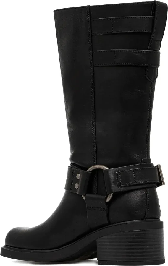 Daniella buckle-strap leather boots - Image 3
