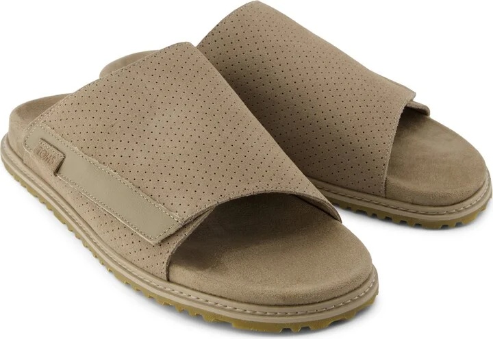 Danilo Slide Sandal Dune Perforated Suede Slip On - Image 3
