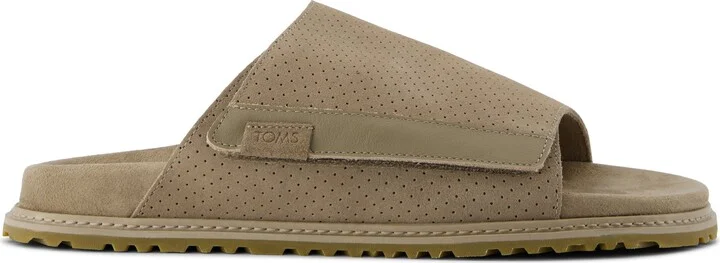Danilo Slide Sandal Dune Perforated Suede Slip On