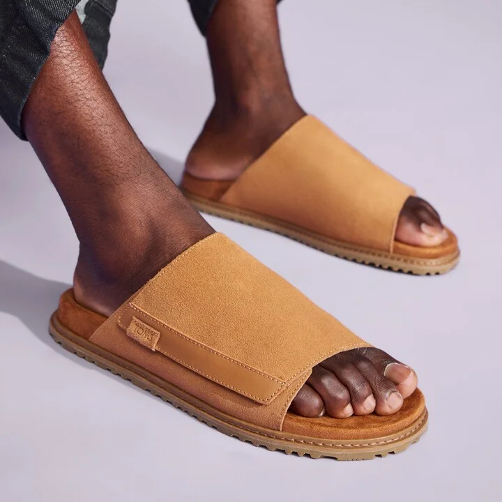 Danilo Slide Sandal Tan Suede Slip On - Image 2