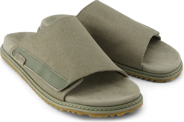 Danilo Slide Sandal Vetiver Grey Heavy Canvas Slip On - Image 2