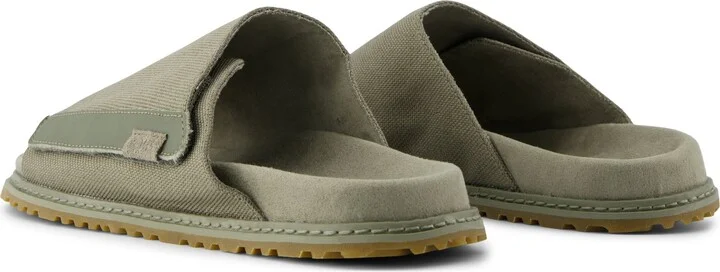 Danilo Slide Sandal Vetiver Grey Heavy Canvas Slip On - Image 3