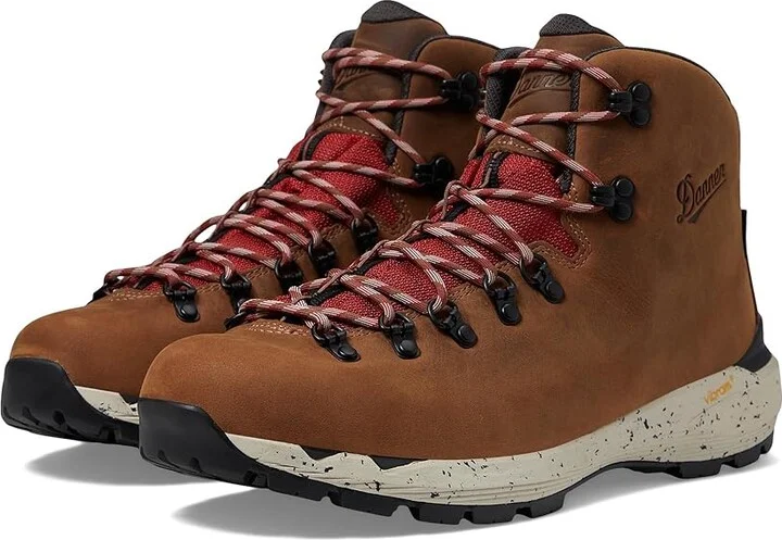 Danner Mountain 600 Evo 4.5 GTX Men's Shoes Mocha Brown/Moto Red : 10 D - Medium, Leather