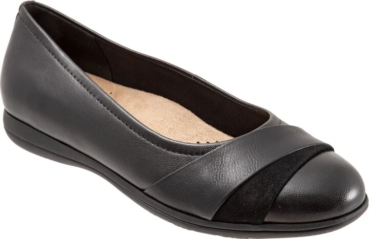 Danni Leather & Suede Flat