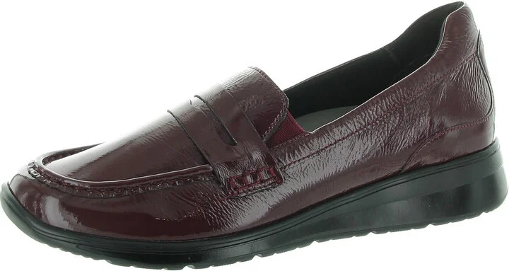 Dannon Womens Cushioned Footbed Patent Leather Loafers
