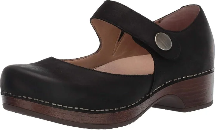 Dansko Beatrice Women's Shoes Black Burnished Nubuck : EU 36 (US Women's 5.5-6) Regular, Leather - Image 2