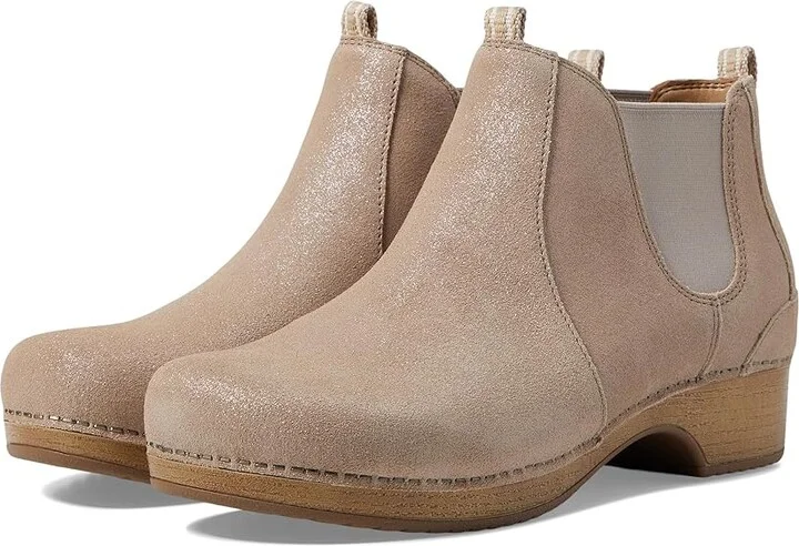 Dansko Becka Women's Boots Champagne Suede : EU 41 (US Women's 10.5-11) Regular, Leather