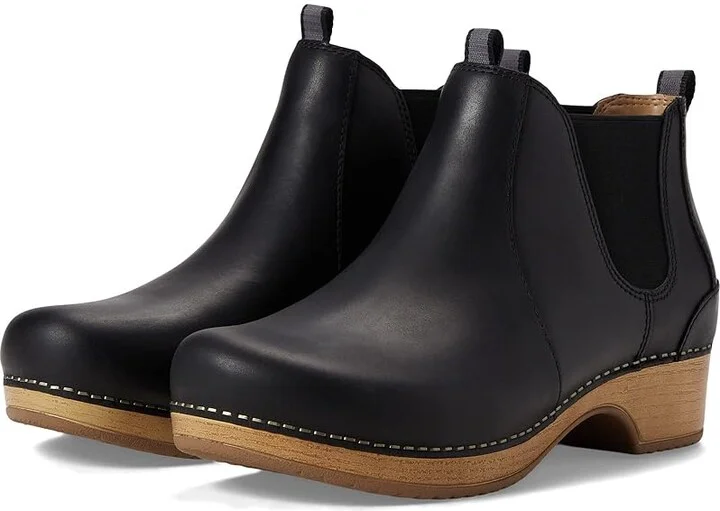 Dansko Becka Women's Shoes Black Oiled Pull Up : EU 36 (US Women's 5.5-6) Regular, Leather