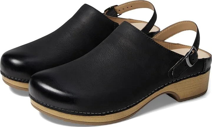 Dansko Berry Clog Women's Shoes Black Burnished Nubuck : EU 36 (US Women's 5.5-6) Regular