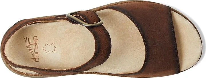 Dansko Bianca Women's Sandals Brown Burnished : EU 41 (US Women's 10.5-11) Regular, Leather - Image 2
