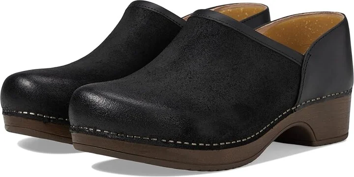 Dansko Brenna Women's Shoes Black Burnished Suede : EU 36 (US Women's 5.5-6) Regular