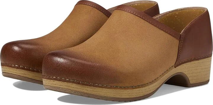 Dansko Brenna Women's Shoes Tan Burnished Suede : EU 37 (US Women's 6.5-7) Regular