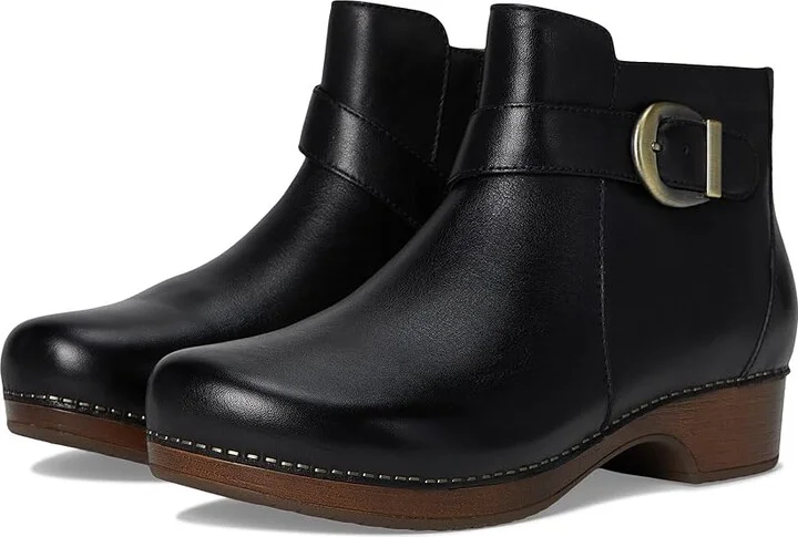 Dansko Brennan Women's Flat Shoes Black Calf : EU 40 (US Women's 9.5-10) Regular, Leather