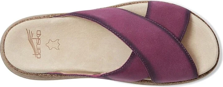 Dansko Bridget Women's Slip-on Dress Shoes Plum : EU 36 (US Women's 5.5-6) Regular, Leather - Image 2