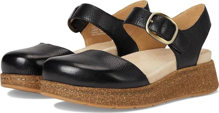 Dansko Brynlee Women's Flat Shoes Black : EU 37 (US Women's 6.5-7) Regular, Leather