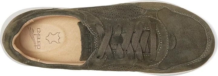 Dansko Catie Women's Flat Shoes Olive Suede : EU 39 (US Women's 8.5-9) Regular, Leather - Image 2