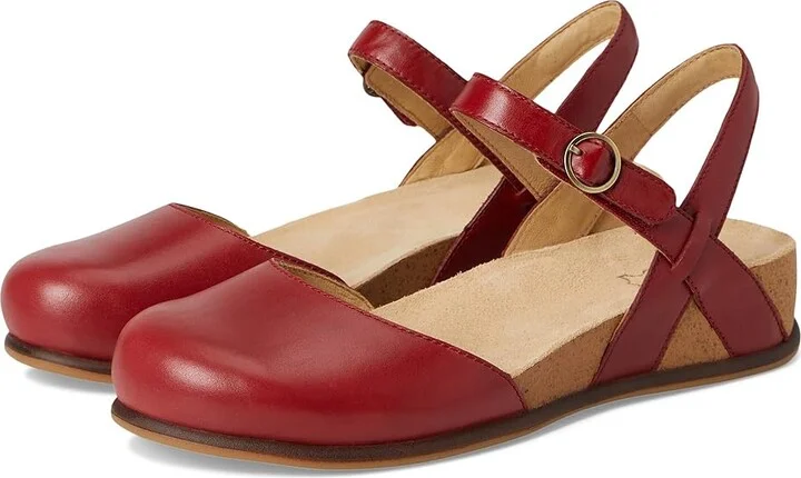 Dansko Christine Women's Shoes Red Burnished Nappa : EU 42 (US Women's 11.5-12) Regular, Leather