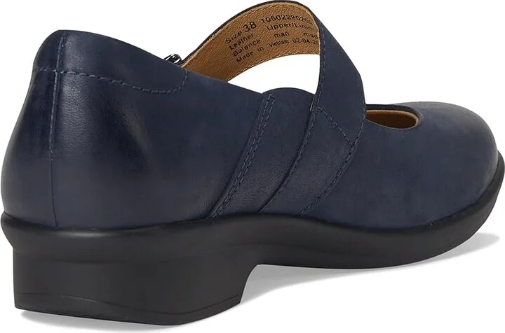 Dansko Collette Women's Shoes Navy Burnished Nubuck : EU 37 (US Women's 6.5-7) Wide, Leather - Image 4