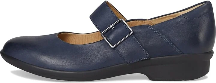 Dansko Collette Women's Shoes Navy Burnished Nubuck : EU 37 (US Women's 6.5-7) Wide, Leather - Image 6