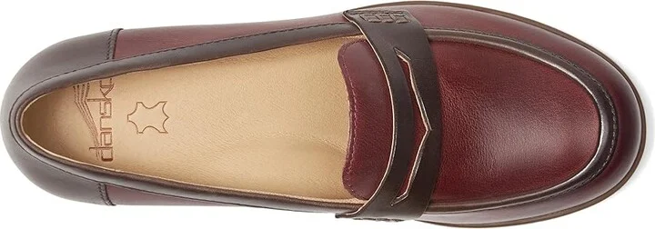 Dansko Danica Women's Flat Shoes Plum/Chocolate Waterproof Burnished : EU 42 (US Women's 11.5-12) Regular, Leather - Image 2