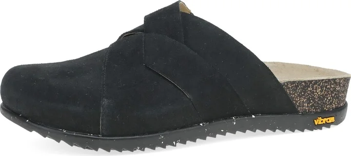 Dansko Daniella Slip-On Interwoven Suede Mule Clog for Women - Vibram ECOSTEP EVO Rubber Outsole for Long-Lasting Wear Black 7.5-8 M US