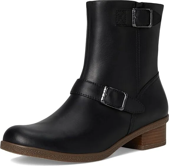 Dansko Delphine Women's Flat Shoes Black Waterproof Burnished : EU 42 (US Men's 8.5-9 - Women's 11.5-12) Regular, Leather - Image 5