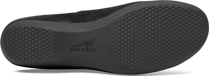 Dansko Finnley Flat Shoes Black Burnished Nubuck : EU 40 (US Men's 6.5-7 - Women's 9.5-10) Regular, Leather - Image 3