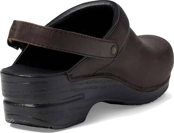 Dansko Ingrid Women's Clog Shoes Antique Brown/Black Outsole : EU 36 (US Women's 5.5-6) Regular, Leather - Image 5