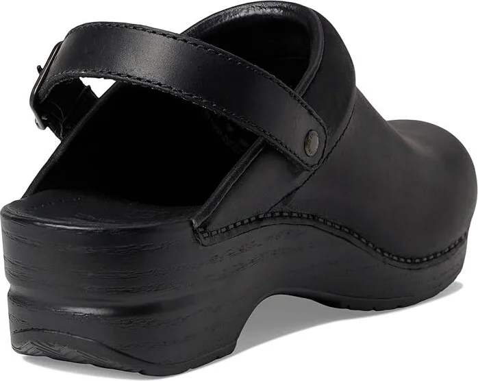 Dansko Ingrid Women's Clog Shoes Black Oiled : EU 35 (US Women's 4.5-5) Regular, Leather - Image 5