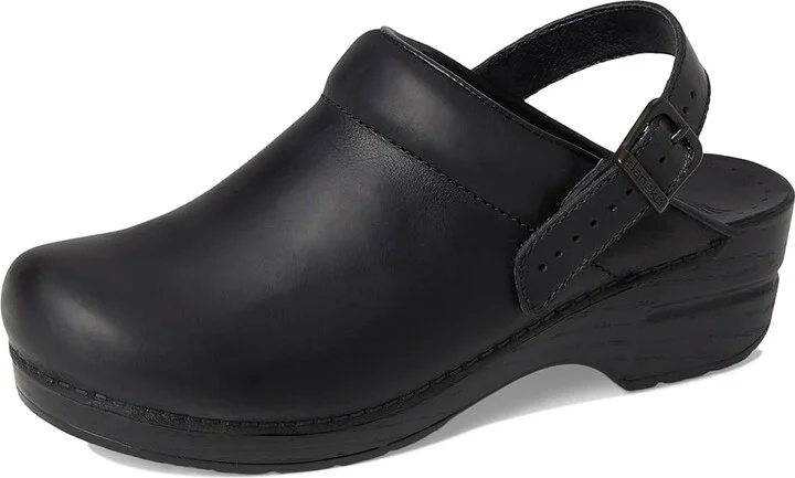 Dansko Ingrid Women's Clog Shoes Black Oiled : EU 35 (US Women's 4.5-5) Regular, Leather - Image 6