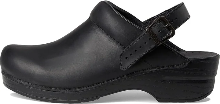 Dansko Ingrid Women's Clog Shoes Black Oiled : EU 35 (US Women's 4.5-5) Regular, Leather - Image 7