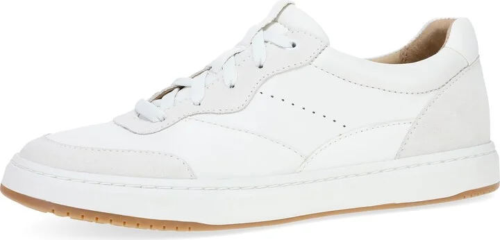 Dansko Josey Stylish Leather Sneaker for Women - Light-Weight Everyday Active Shoe with Slip-Resistant Rubber Outsole White 11.5-12 M US