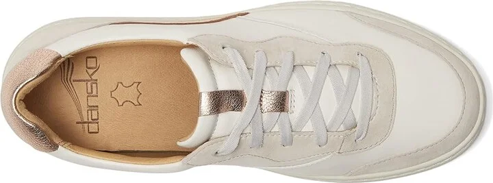 Dansko Josey Women's Flat Shoes White/Rose Gold : EU 37 (US Women's 6.5-7) Regular, Leather - Image 2