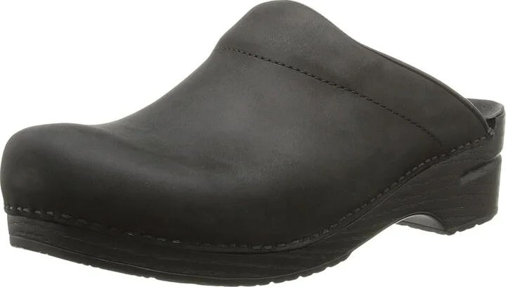 Dansko Karl Clog Men's Clog Shoes Black Oiled : EU 42 (US Men's 8.5-9) Regular, Leather - Image 2