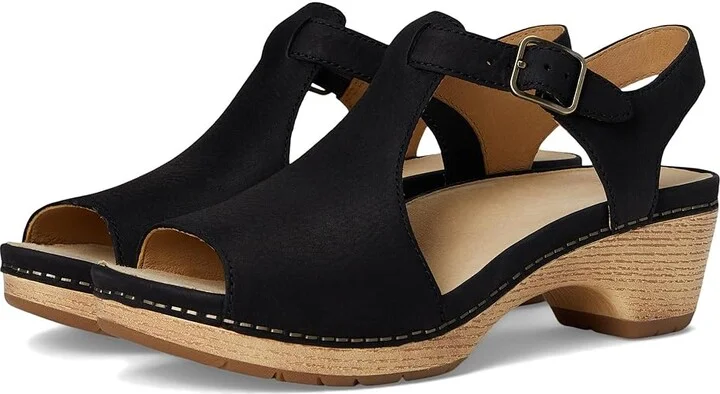Dansko Laverne Women's Sandals Black : EU 40 (US Women's 9.5-10) Regular, Leather
